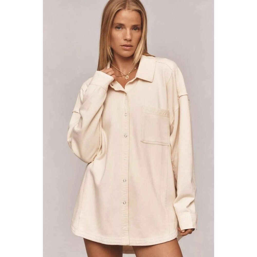 Women's Cream Button Down Shirt